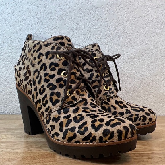 SPERRY Pony hair animal print  booties size 8M - Picture 2 of 16